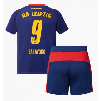 RB Leipzig Johan Bakayoko #9 Echipament de Fotbal Replică 2025-26 Copii Deplasare (+ Șorturi)